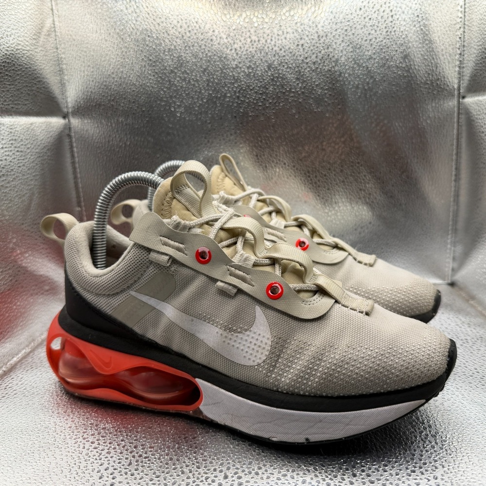 Size 7 Nike Air Max 2021 Light Bone Flash Crimson Womens Sneakers DH5103-002